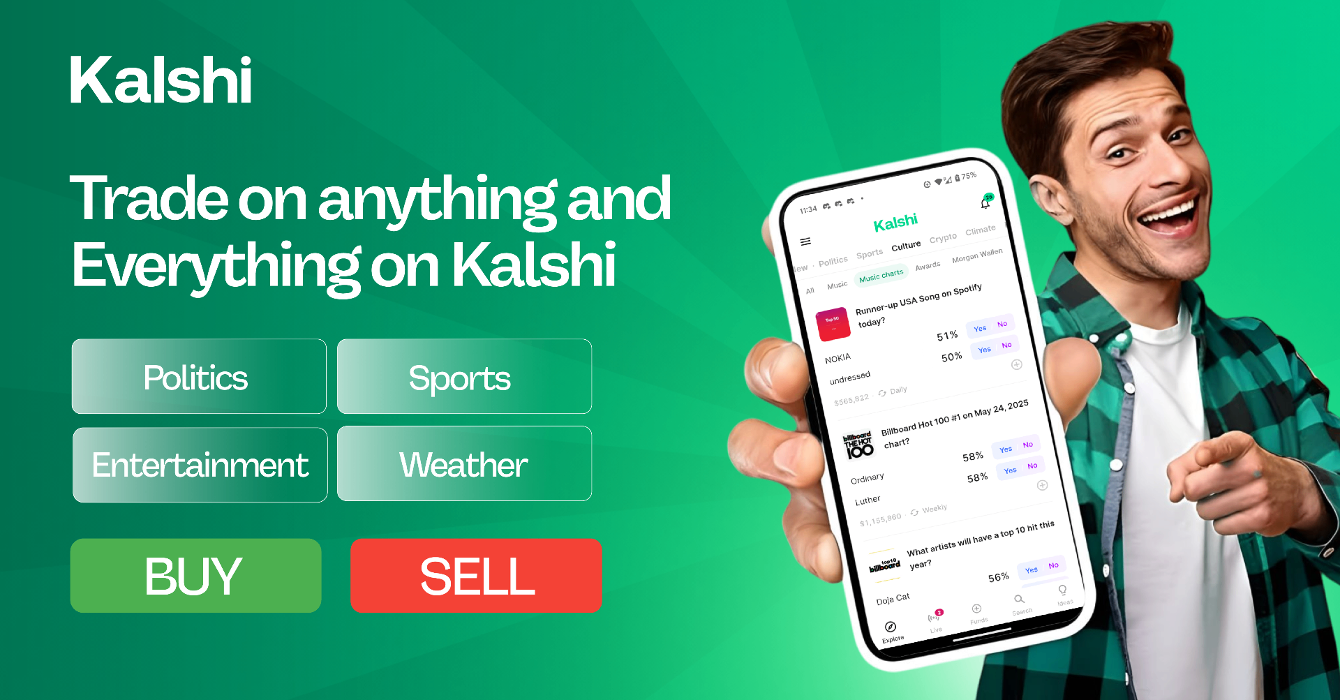 Kalshi — trade on anything. New traders get $10 with code WINPREDITCS.
