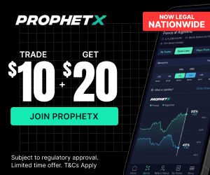 ProphetX — your sports prediction market. Trade $10 and get $20 with code WINPREDICTS.