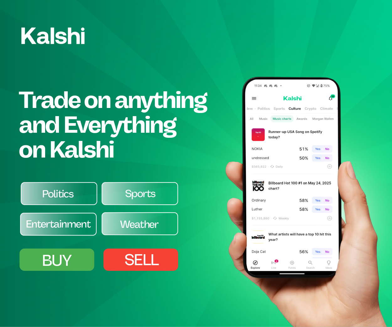 Kalshi — trade on anything. New traders get $10 with code WINPREDITCS.