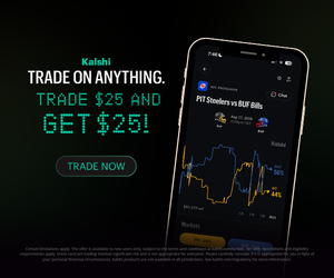 Kalshi — trade $25 and get $25 with code WINPREDICTS.