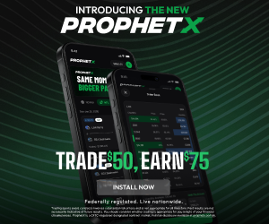 ProphetX — trade $50, earn $75 with code WINPREDICTS.