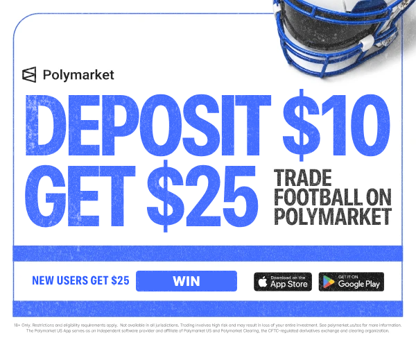 Polymarket: deposit $10, get a $25 trading bonus with code WIN.
